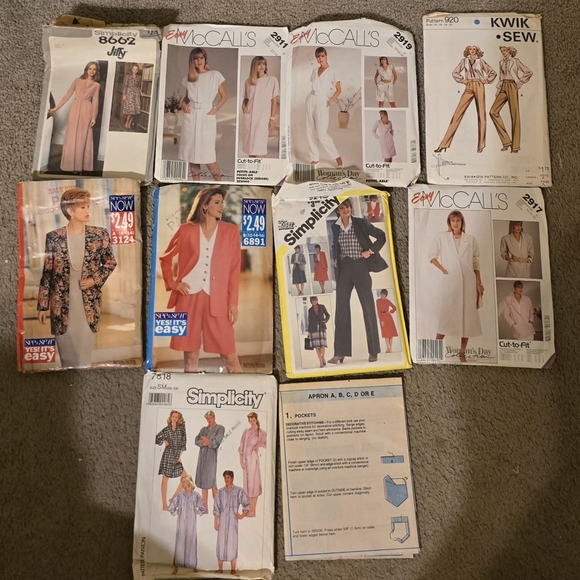 Huge Vintage Sewing Pattern + Cross Stitch Craft Lot (34 pcs) – 60s 70s 80s 90s - Picture 2 of 3